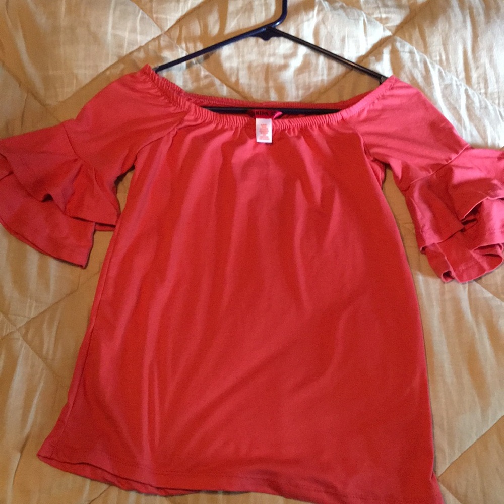 Midi sleeve ruffle top